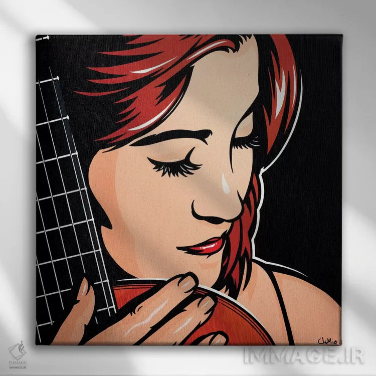 تابلو دکوراتیو برتا روخاس اثر جیمز لی - نمای روبهرو روی دیوار