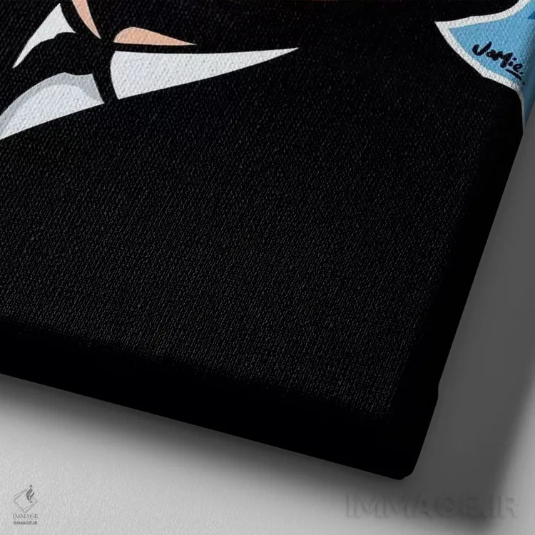 تابلو دکوراتیو برادران بلوز اثر جیمز لی - نمای نزدیک بافت بوم