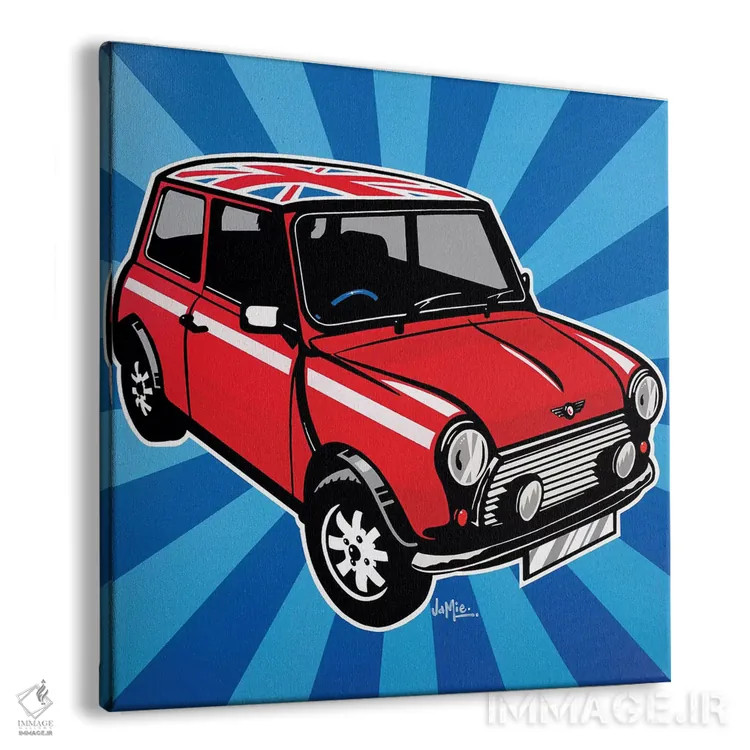 تابلو دکوراتیو مینی کوپر اثر جیمز لی - نمای پرسپکتیو محصول