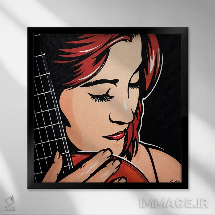 تابلو دکوراتیو برتا روخاس اثر جیمز لی - نمای قابدار مشکی