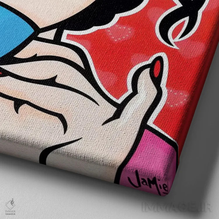 تابلو دکوراتیو زمان من اثر جیمز لی - نمای نزدیک بافت بوم