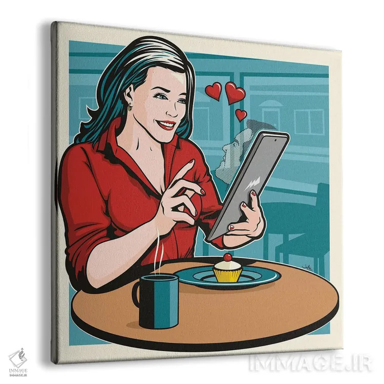 تابلو دکوراتیو جفت شدید! اثر جیمز لی - نمای پرسپکتیو محصول