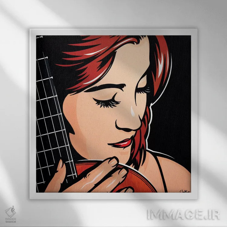 تابلو دکوراتیو برتا روخاس اثر جیمز لی - نمای قابدار سفید