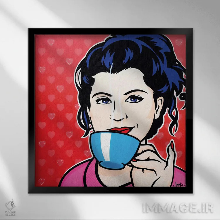 تابلو دکوراتیو زمان من اثر جیمز لی - نمای قابدار مشکی