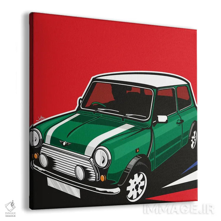 تابلو دکوراتیو مینی کوپر ۲ اثر جیمز لی - نمای پرسپکتیو محصول