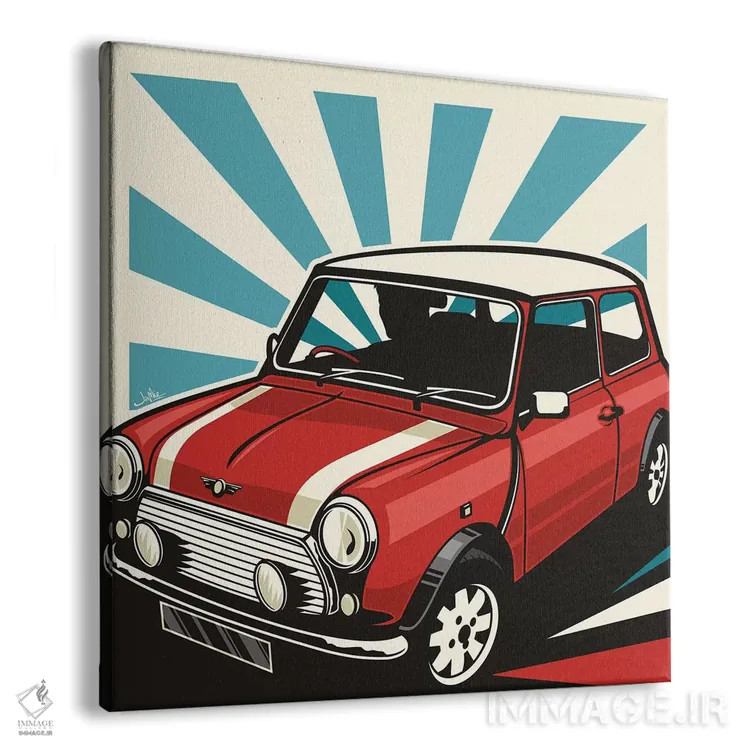 تابلو دکوراتیو مینی کوپر ۳ اثر جیمز لی - نمای پرسپکتیو محصول