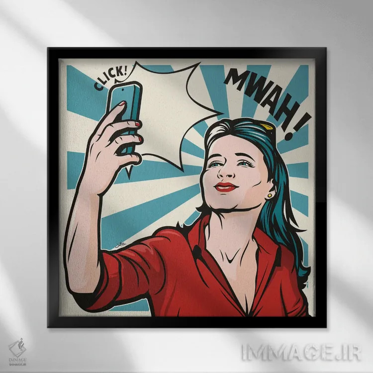 تابلو دکوراتیو ماچ! اثر جیمز لی - نمای قابدار مشکی