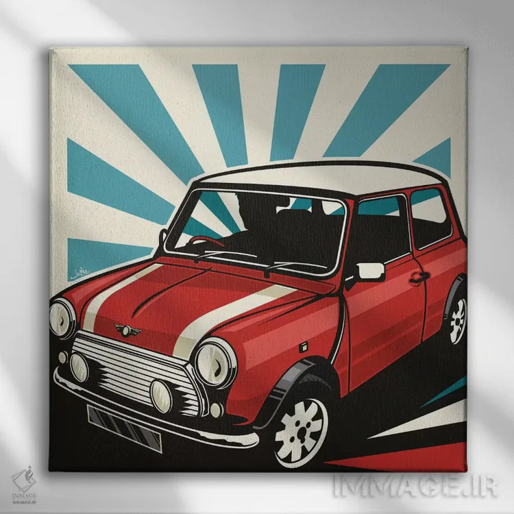 تابلو دکوراتیو مینی کوپر ۳ اثر جیمز لی - نمای روبهرو روی دیوار
