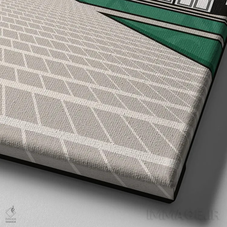 تابلو دکوراتیو تاج محل اثر جیمز لی - نمای نزدیک بافت بوم