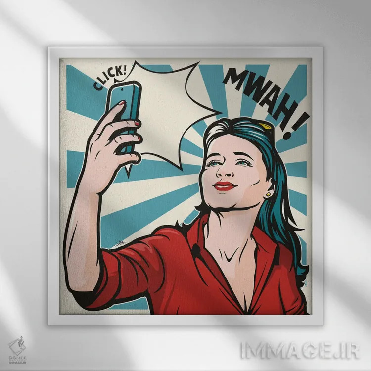 تابلو دکوراتیو ماچ! اثر جیمز لی - نمای قابدار سفید