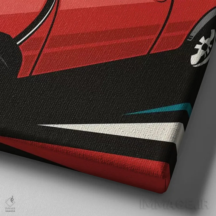 تابلو دکوراتیو مینی کوپر ۳ اثر جیمز لی - نمای نزدیک بافت بوم