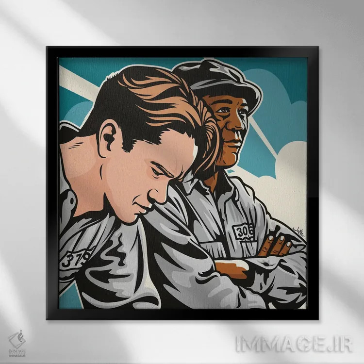 تابلو دکوراتیو شاوشنک اثر جیمز لی - نمای قابدار مشکی