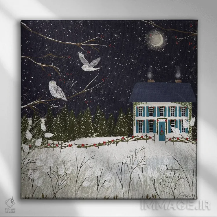 تابلو دکوراتیو استعماری کریسمس اثر جوی لافرم - نمای روبهرو روی دیوار