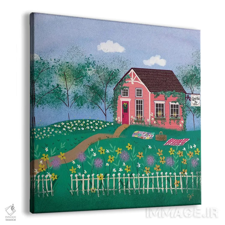 تابلو دکوراتیو ترکیب هنر فولکلور ۳ اثر جوی لافرم - نمای پرسپکتیو محصول