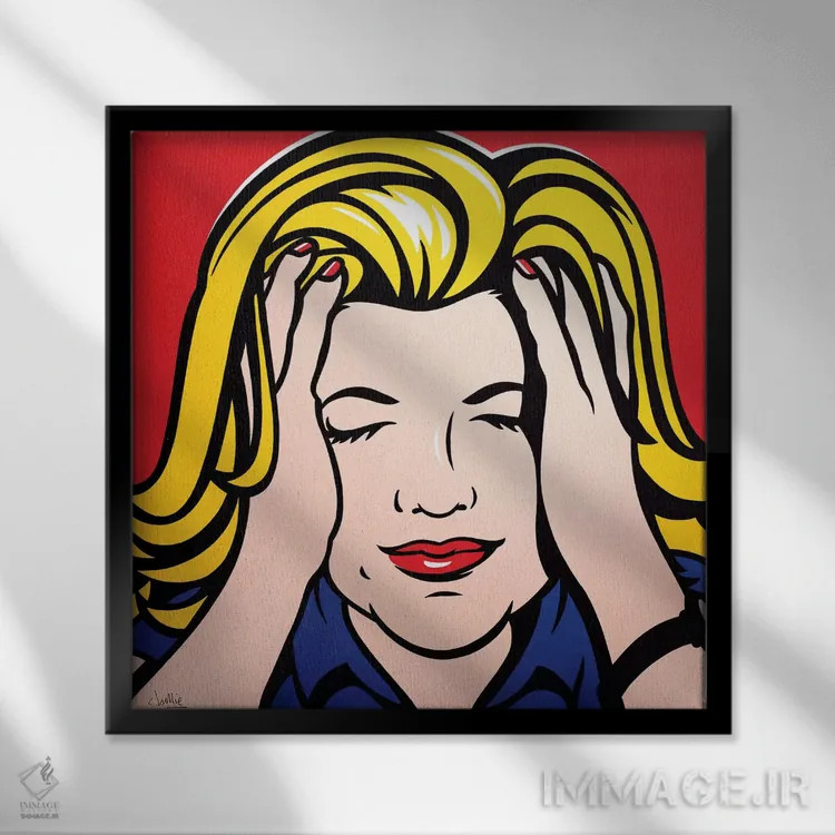 تابلو دکوراتیو تامل اثر جیمز لی - نمای قابدار مشکی