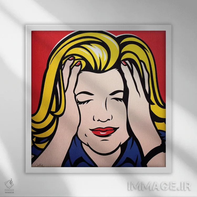 تابلو دکوراتیو تامل اثر جیمز لی - نمای قابدار سفید