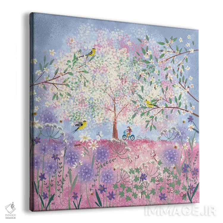 تابلو دکوراتیو گیاهان بهاری پری وینکل اثر جوی لافرم - نمای پرسپکتیو محصول