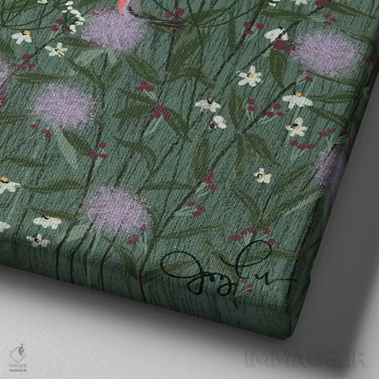 تابلو دکوراتیو وحشی و آزاد ۲ اثر جوی لافرم - نمای نزدیک بافت بوم