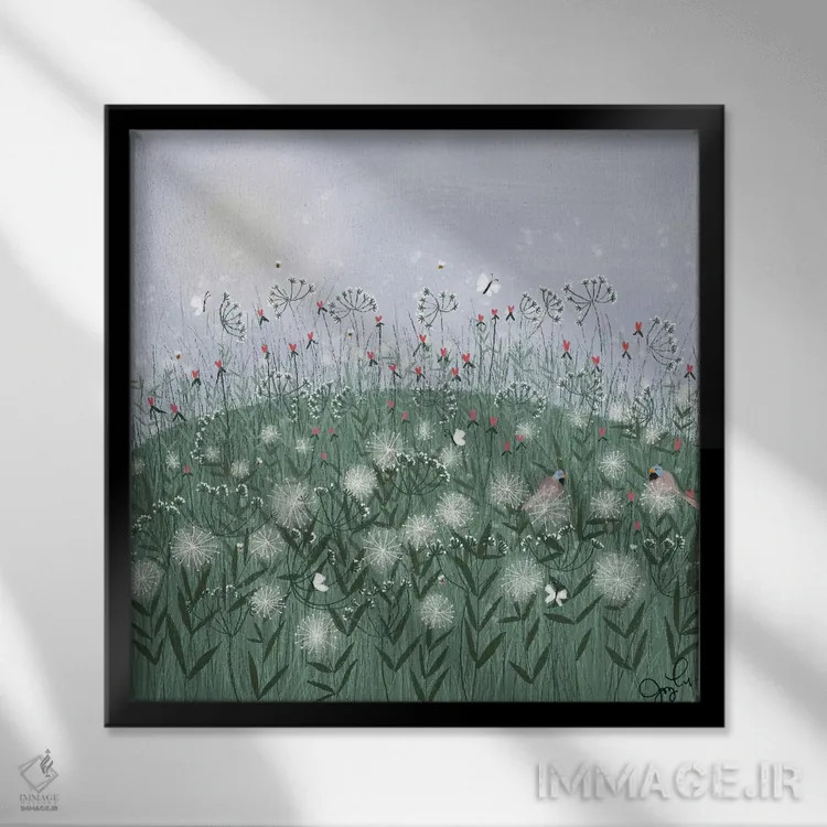 تابلو دکوراتیو وحشی و آزاد ۱ اثر جوی لافرم - نمای قابدار مشکی