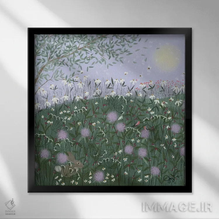 تابلو دکوراتیو وحشی و آزاد ۲ اثر جوی لافرم - نمای قابدار مشکی