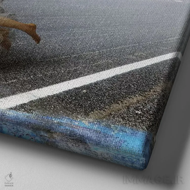 تابلو دکوراتیو بی پرچم اثر خوزه لوئیس گوئررو - نمای نزدیک بافت بوم