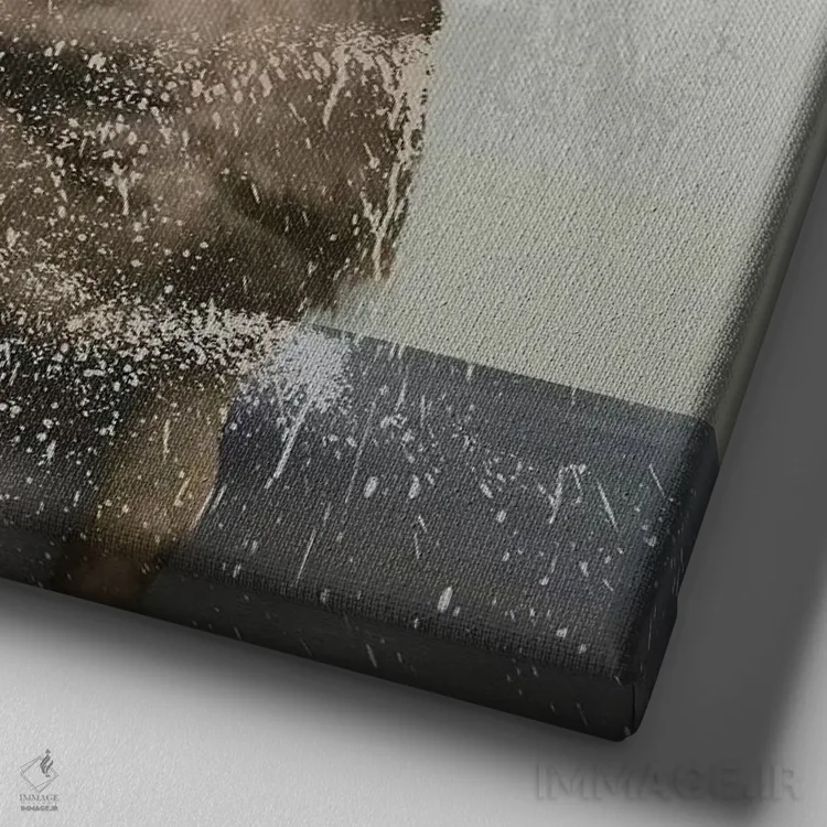 تابلو دکوراتیو هنر اثر خوزه لوئیس گوئررو - نمای نزدیک بافت بوم