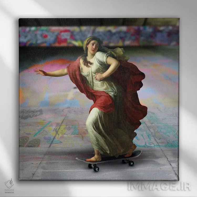 تابلو دکوراتیو خودجوش و بی قاعده اثر خوزه لوئیس گوئررو - نمای روبهرو روی دیوار