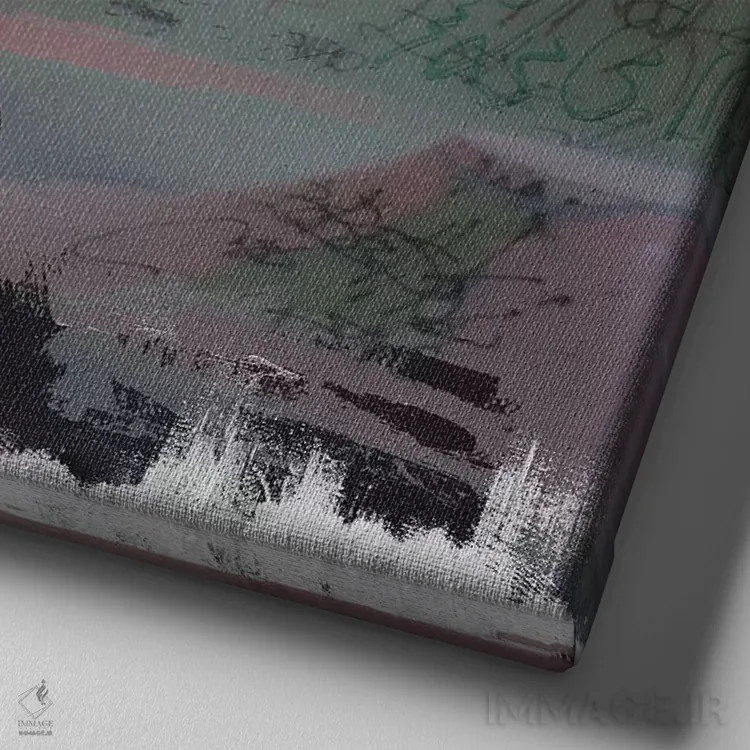 تابلو دکوراتیو زندگی کن اثر خوزه لوئیس گوئررو - نمای نزدیک بافت بوم