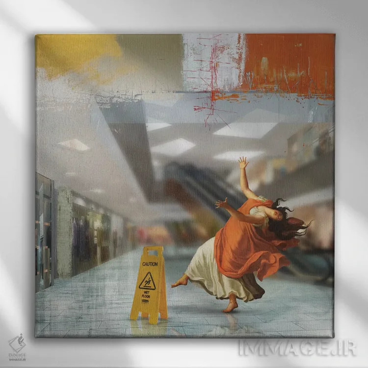 تابلو دکوراتیو زمین خیس اثر خوزه لوئیس گوئررو - نمای روبهرو روی دیوار