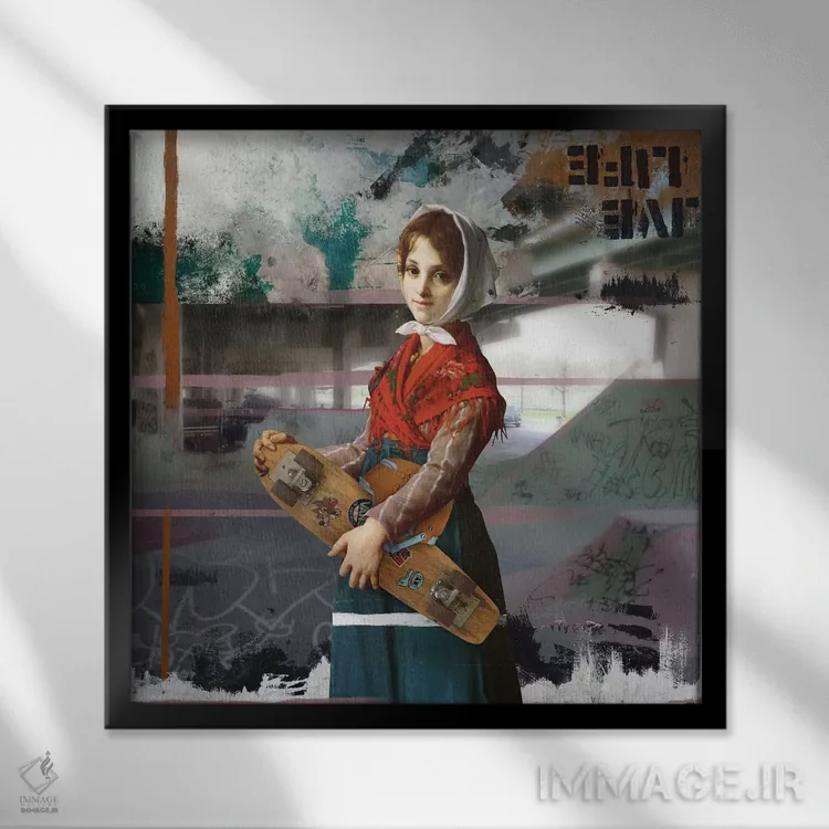 تابلو دکوراتیو زندگی کن اثر خوزه لوئیس گوئررو - نمای قابدار مشکی