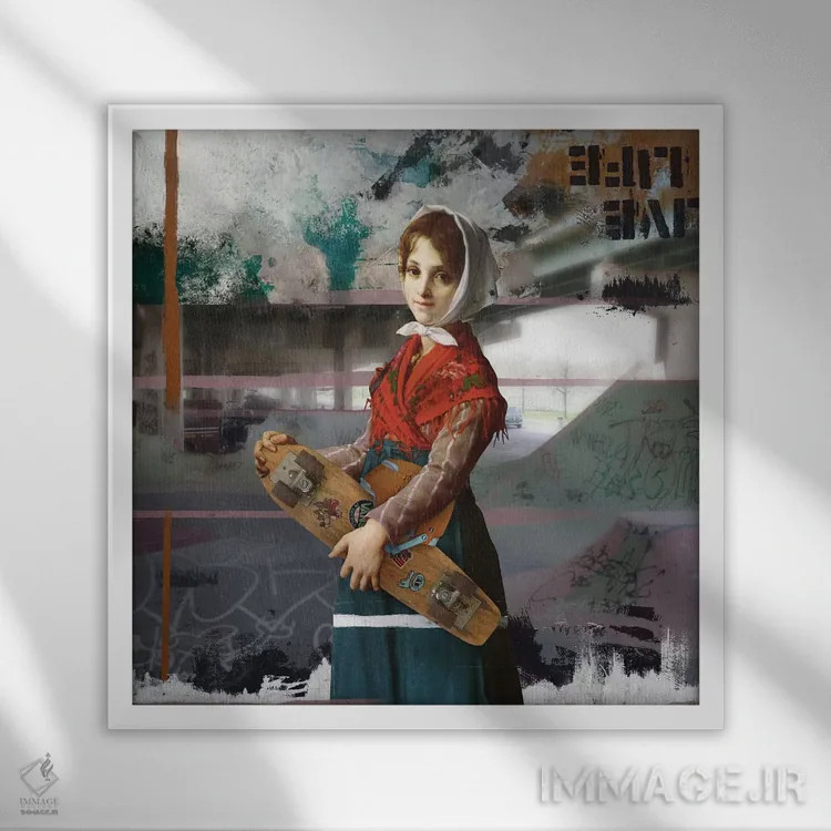 تابلو دکوراتیو زندگی کن اثر خوزه لوئیس گوئررو - نمای قابدار سفید