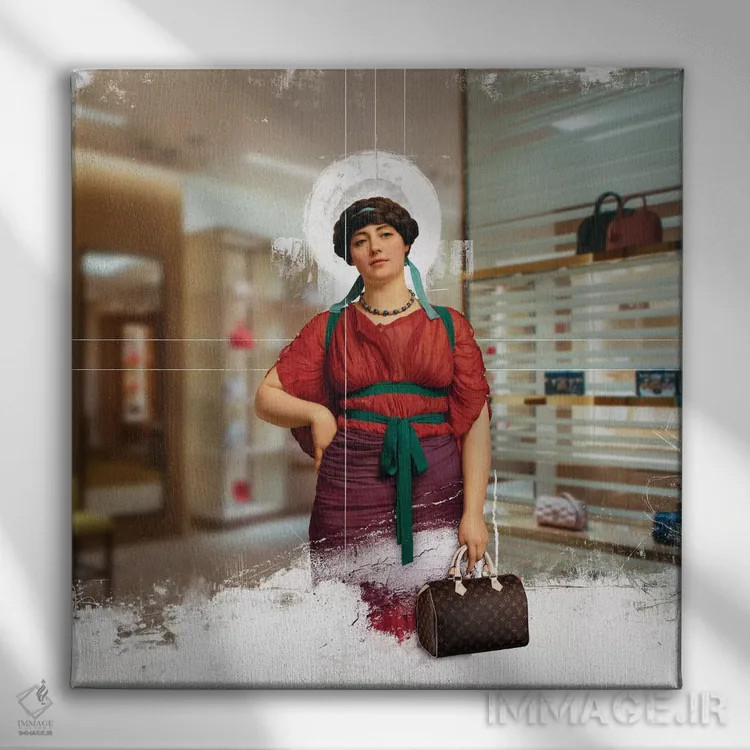 تابلو دکوراتیو مدگرا اثر خوزه لوئیس گوئررو - نمای روبهرو روی دیوار