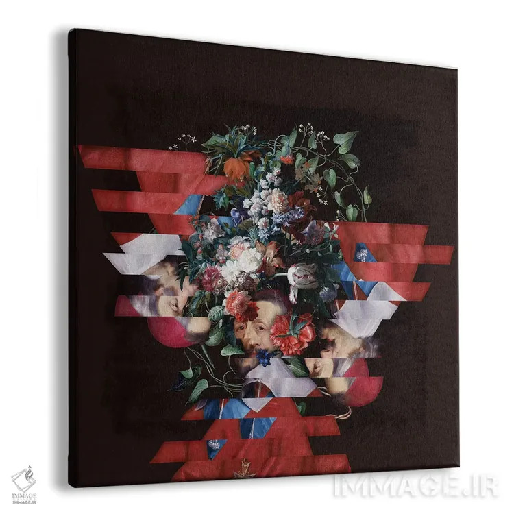 تابلو دکوراتیو پرتره با گل ها اثر خوزه لوئیس گوئررو - نمای پرسپکتیو محصول
