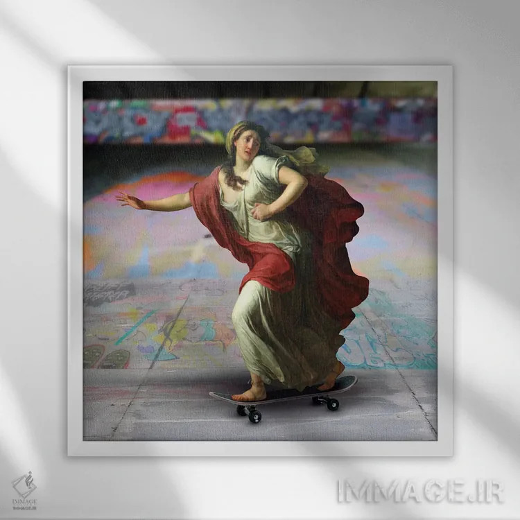 تابلو دکوراتیو خودجوش و بی قاعده اثر خوزه لوئیس گوئررو - نمای قابدار سفید