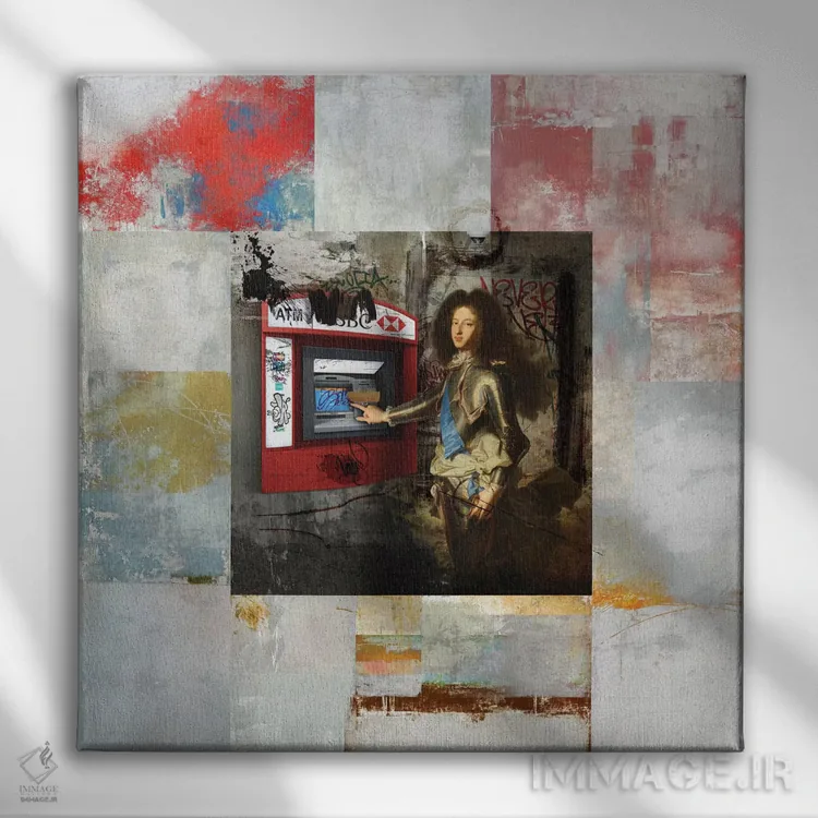 تابلو دکوراتیو عابربانک اثر خوزه لوئیس گوئررو - نمای روبهرو روی دیوار