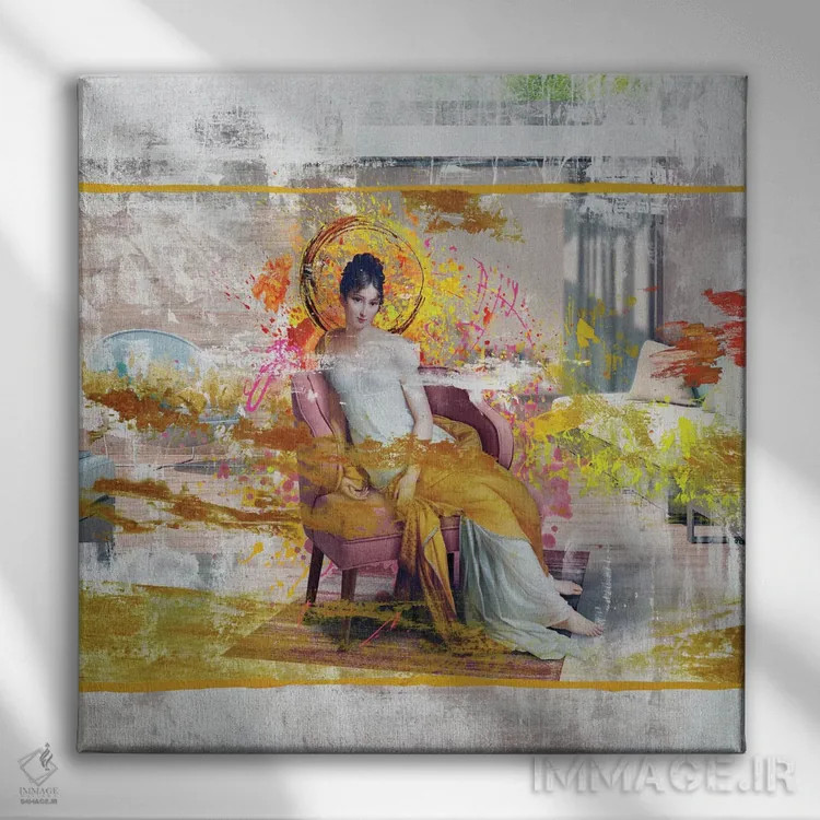 تابلو دکوراتیو بانو رکامیه اثر خوزه لوئیس گوئررو - نمای روبهرو روی دیوار