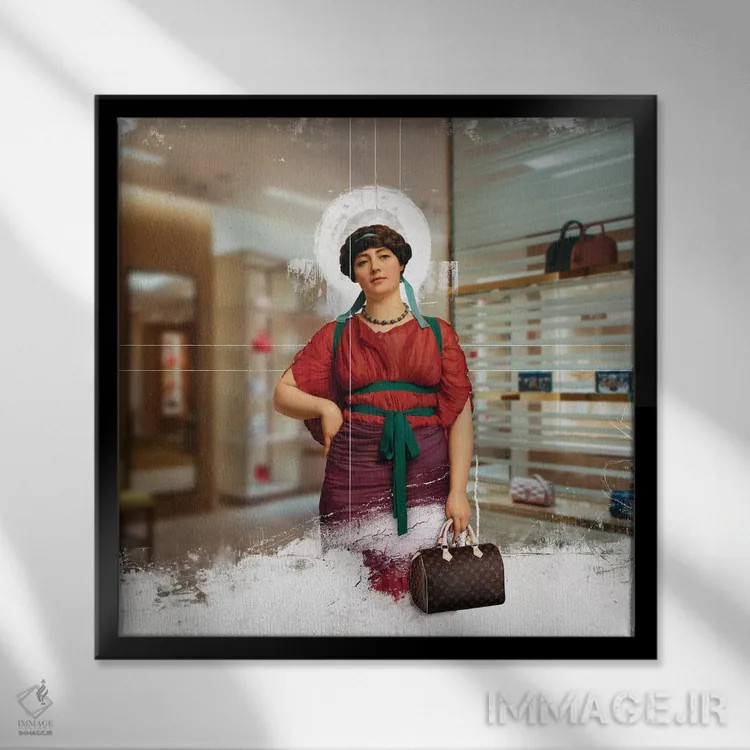 تابلو دکوراتیو مدگرا اثر خوزه لوئیس گوئررو - نمای قابدار مشکی