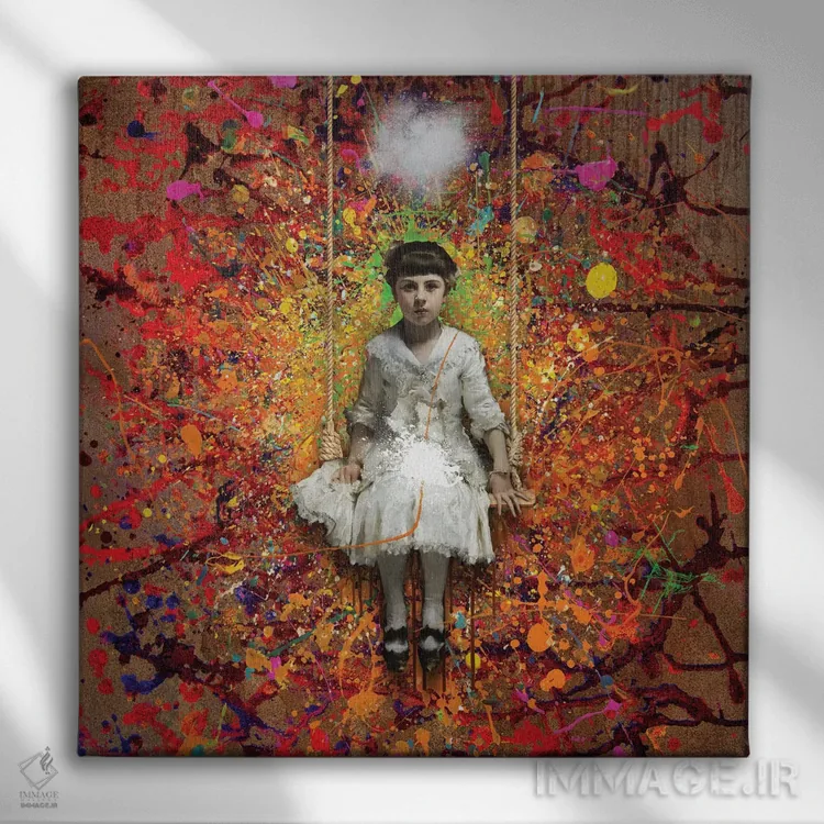 تابلو دکوراتیو تاب اثر خوزه لوئیس گوئررو - نمای روبهرو روی دیوار
