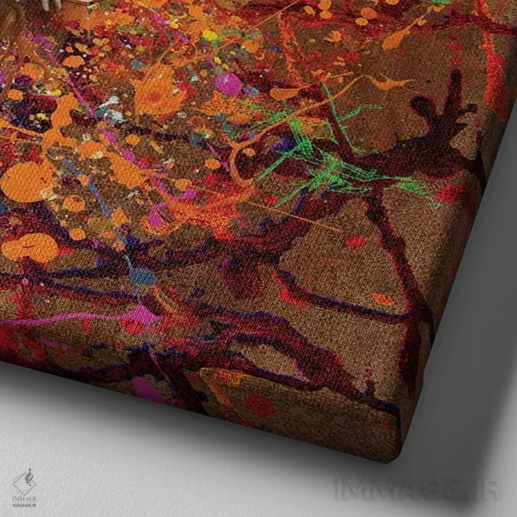تابلو دکوراتیو تاب اثر خوزه لوئیس گوئررو - نمای نزدیک بافت بوم