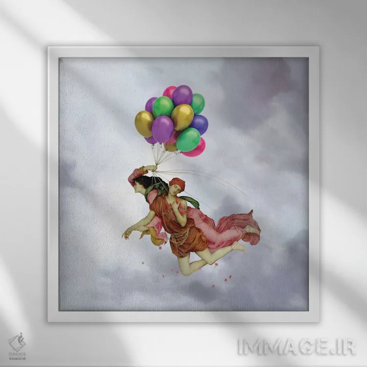 تابلو دکوراتیو پرواز اثر خوزه لوئیس گوئررو - نمای قابدار سفید