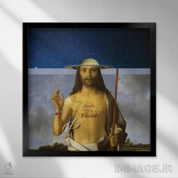 تابلو دکوراتیو حقیقت اثر خوزه لوئیس گوئررو - نمای قابدار مشکی