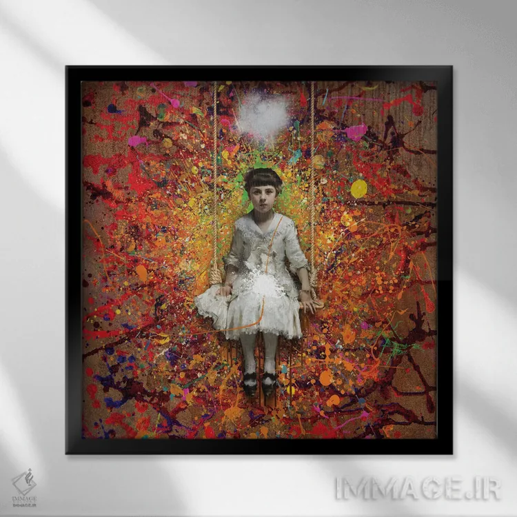 تابلو دکوراتیو تاب اثر خوزه لوئیس گوئررو - نمای قابدار مشکی