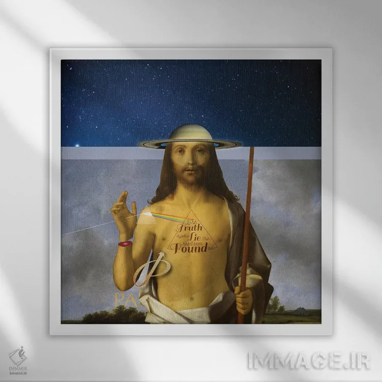 تابلو دکوراتیو حقیقت اثر خوزه لوئیس گوئررو - نمای قابدار سفید