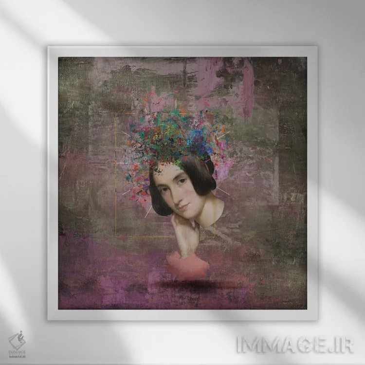 تابلو دکوراتیو به یاد تو اثر خوزه لوئیس گوئررو - نمای قابدار سفید