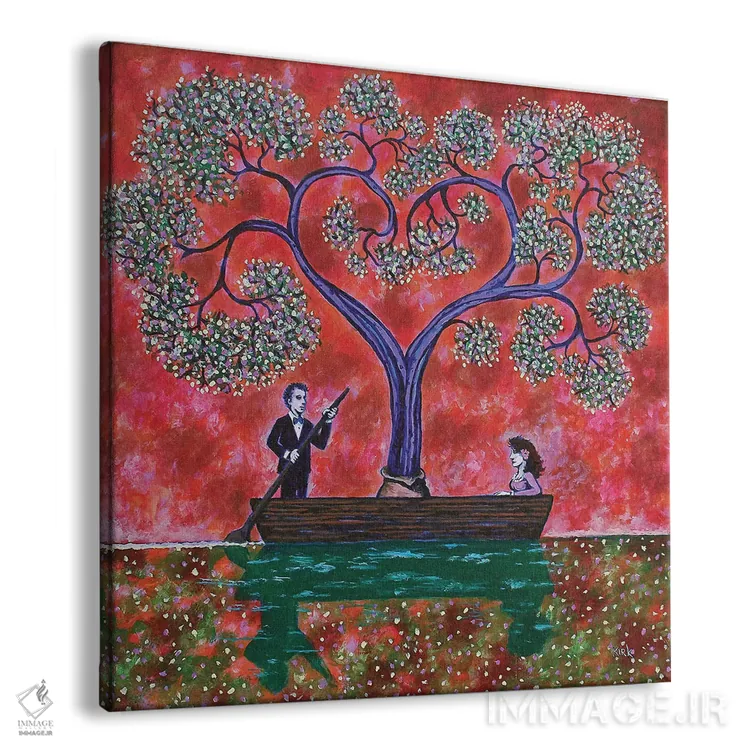 تابلو دکوراتیو پیمایش در آب های عشق اثر جری لی کرک - نمای پرسپکتیو محصول