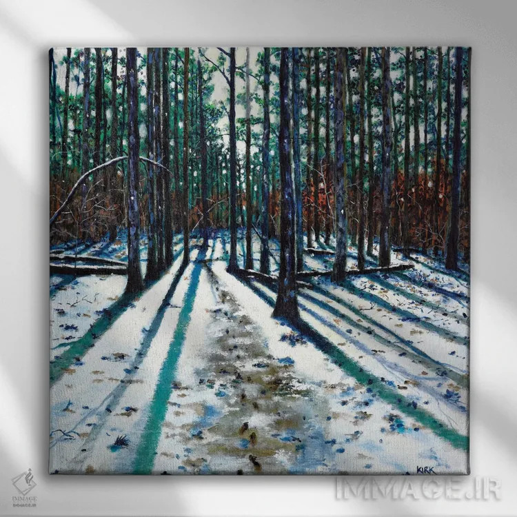 تابلو دکوراتیو درون جنگل اثر جری لی کرک - نمای روبهرو روی دیوار