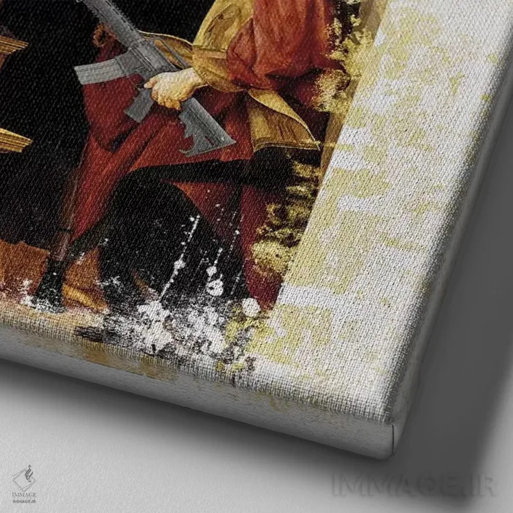 تابلو دکوراتیو ظهور دوم اثر خوزه لوئیس گوئررو - نمای نزدیک بافت بوم