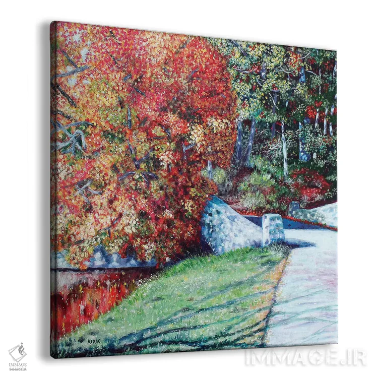 تابلو دکوراتیو شعله های پاییزی اثر جری لی کرک - نمای پرسپکتیو محصول