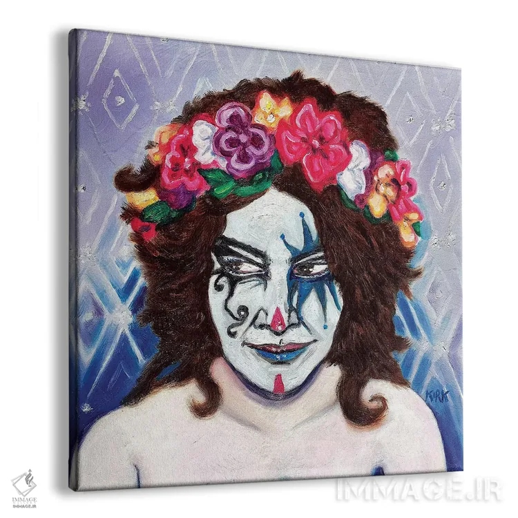 تابلو دکوراتیو دختر هارلکین اثر جری لی کرک - نمای پرسپکتیو محصول
