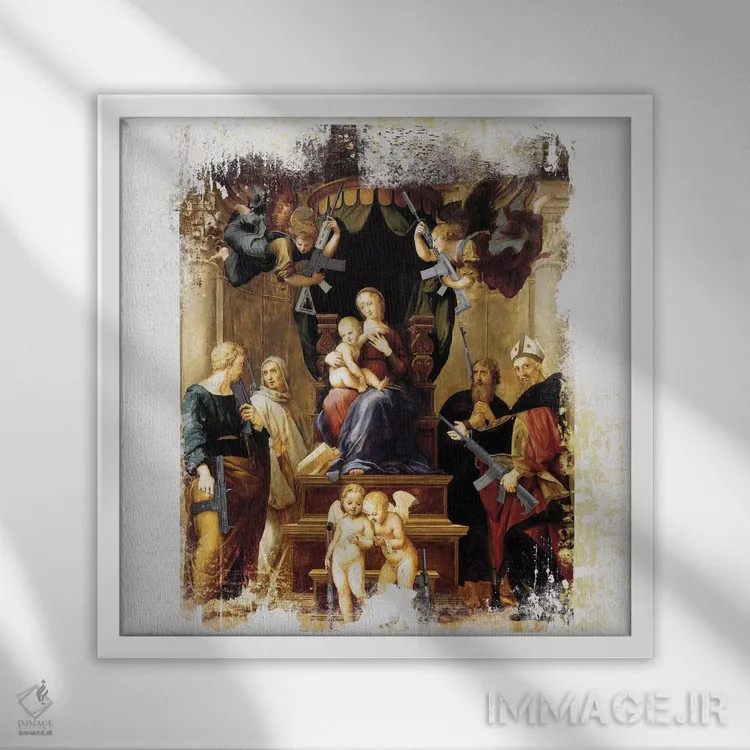 تابلو دکوراتیو ظهور دوم اثر خوزه لوئیس گوئررو - نمای قابدار سفید